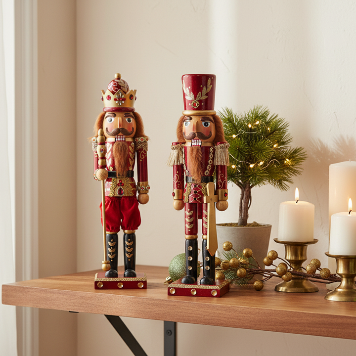 Kurt Adler 15" Burgundy Nutcracker F2413
