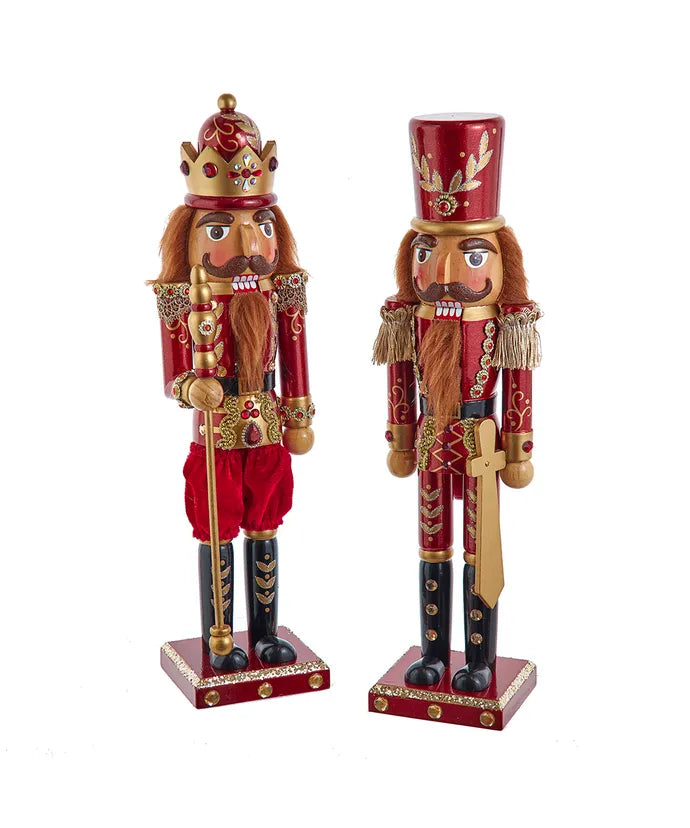 Kurt Adler 15" Burgundy Nutcracker F2413