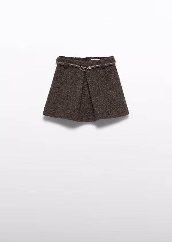 Abel & Lula Girl Faux Sherling Skirt   5526-7   Topo