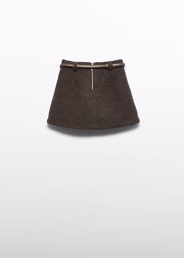 Abel & Lula Girl Faux Sherling Skirt   5526-7   Topo