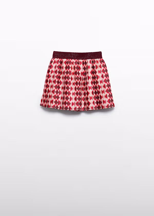 Abel & Lula Girls Pleated Skirt   5518-2   Rojo
