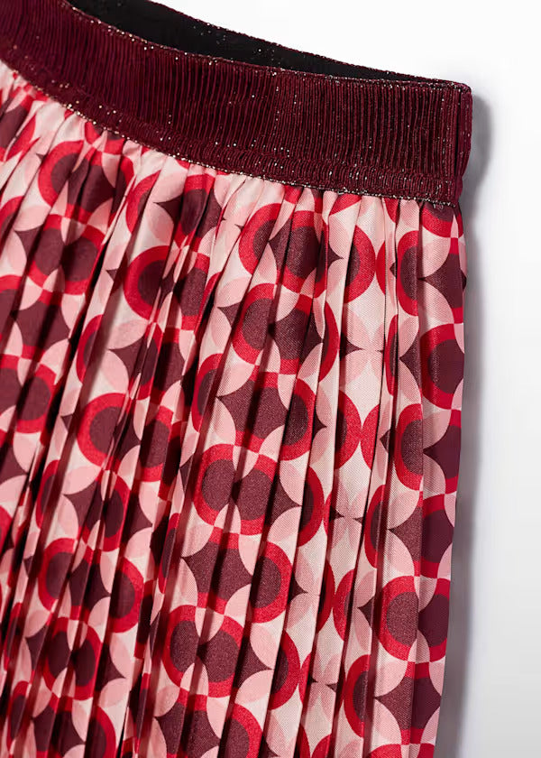 Abel & Lula Girls Pleated Skirt   5518-2   Rojo