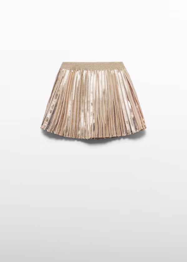 Abel & Lula Girls Pleated Skirt   5579-4   Mazapan
