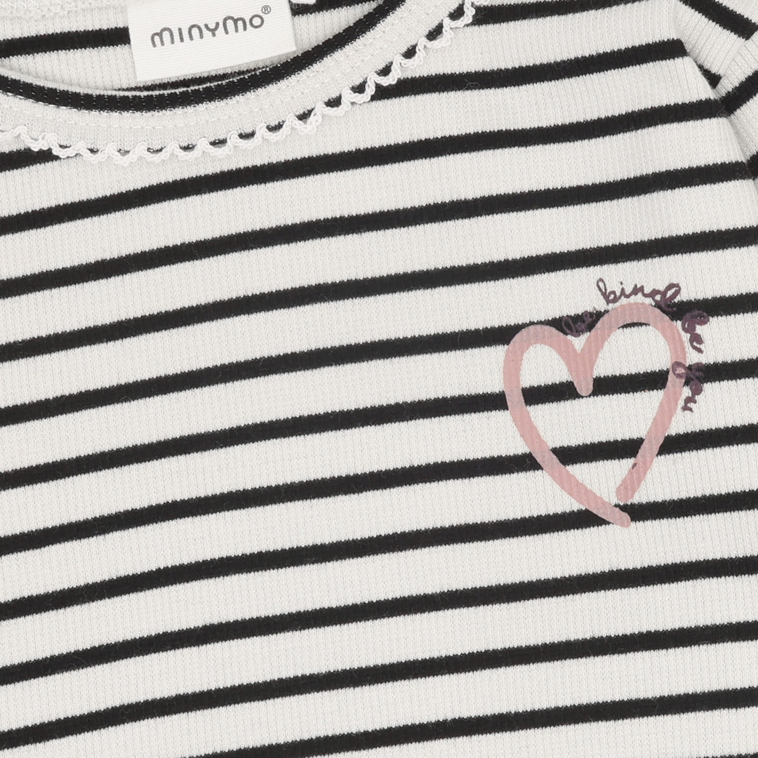 Minymo Girls Long Sleeve Tee Ribbed   124442-1061
