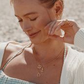 Alex Monroe Floral Peace Sign "Faith " Necklace FHCN1-GP