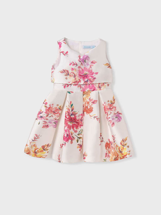 Abel & Lula Girls Mikado Dress  5052-2  Crudo *