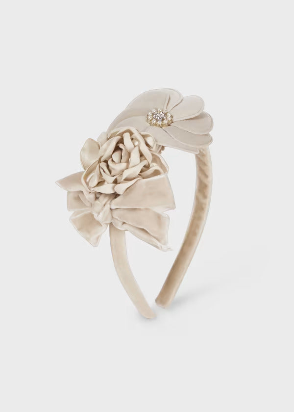Mayoral Girls Floral Headband  10608-40  Champagne *