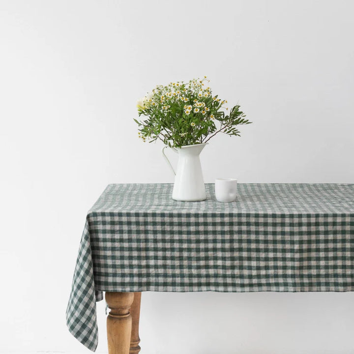 Linen Tales Forest Gingham Tablecloth & Napkins