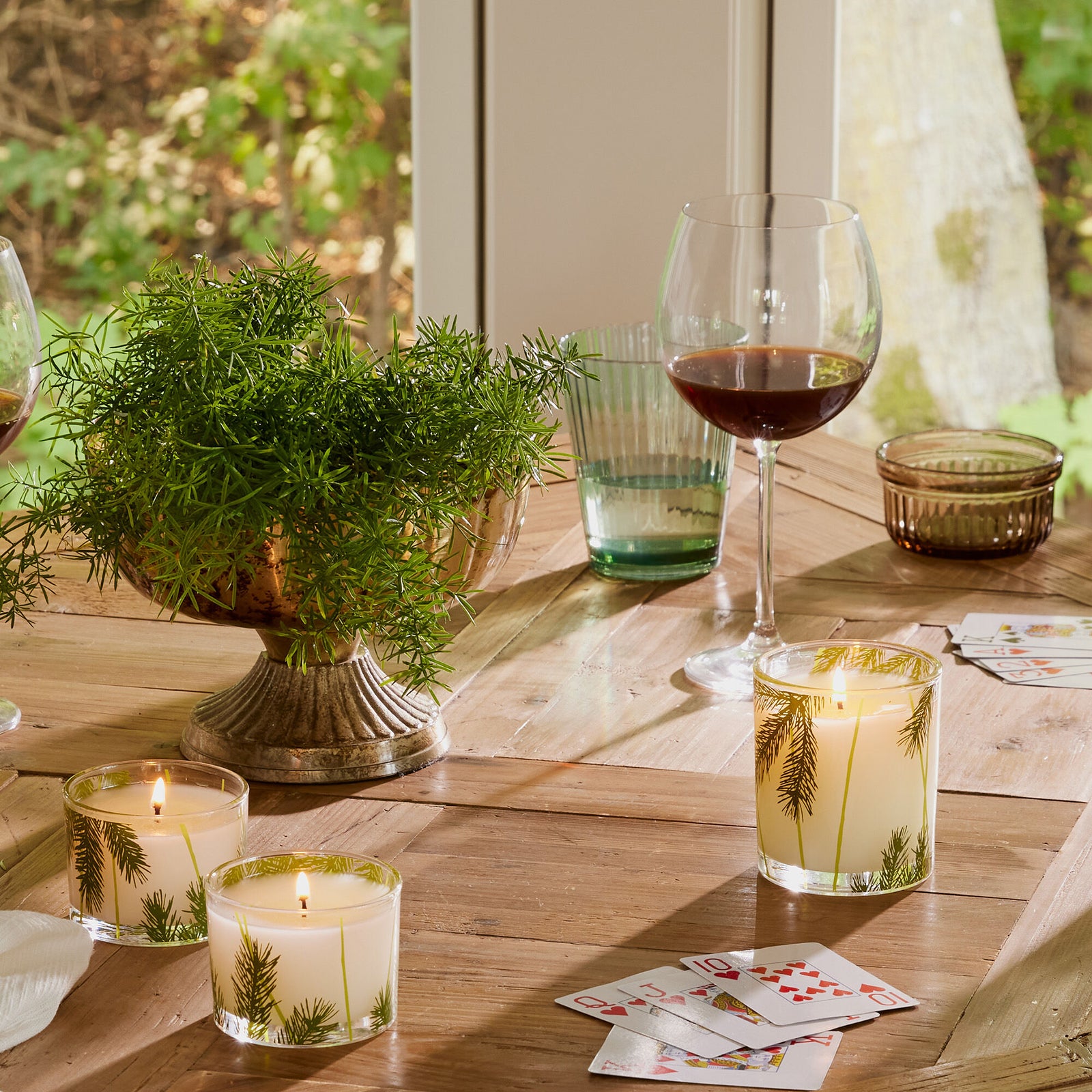 Thymes Frasier Fir Pine Needle Candle Set**