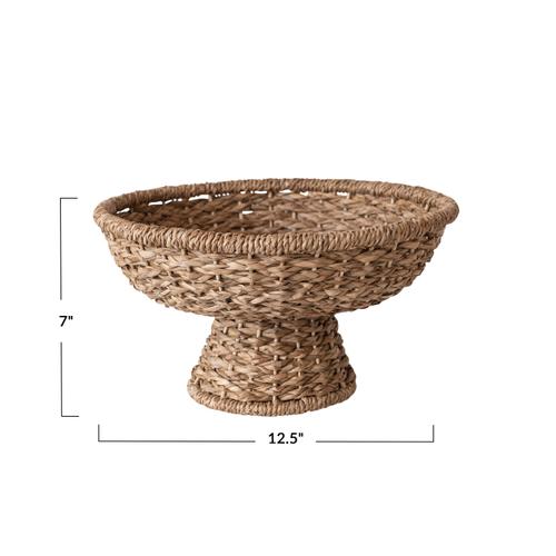 Creative Coop Decorative Braided Bankuan & Rattan Footed Bowl XS4418