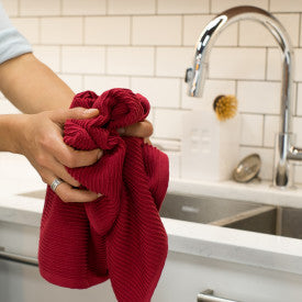 Danica Ripple Dishtowel Carmine Red 197475