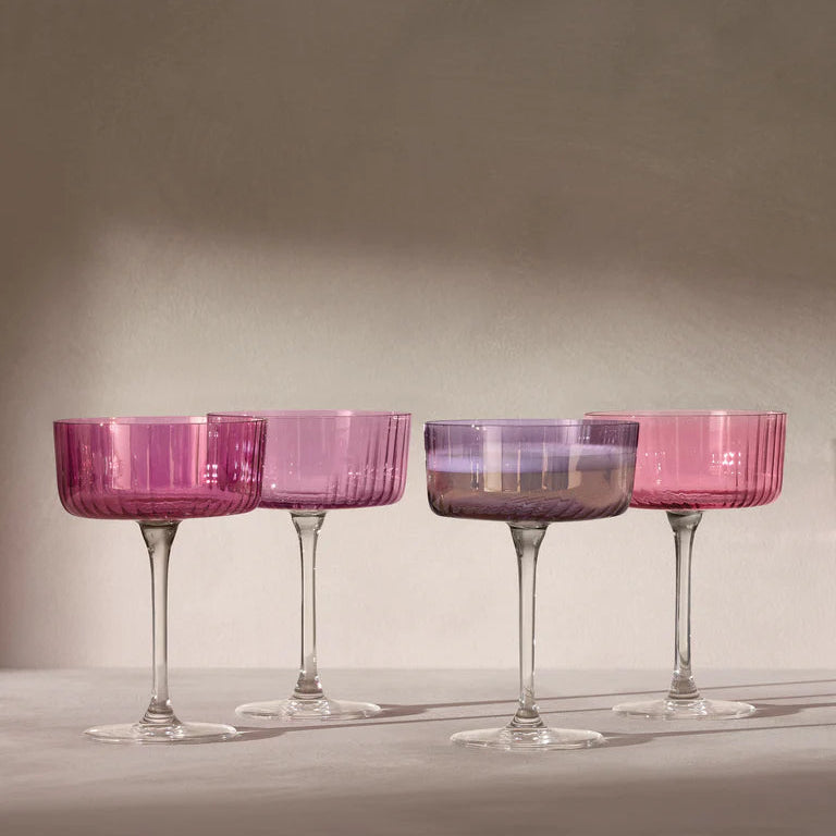 LSA Gems Garnet Cocktail Coupe Set/4