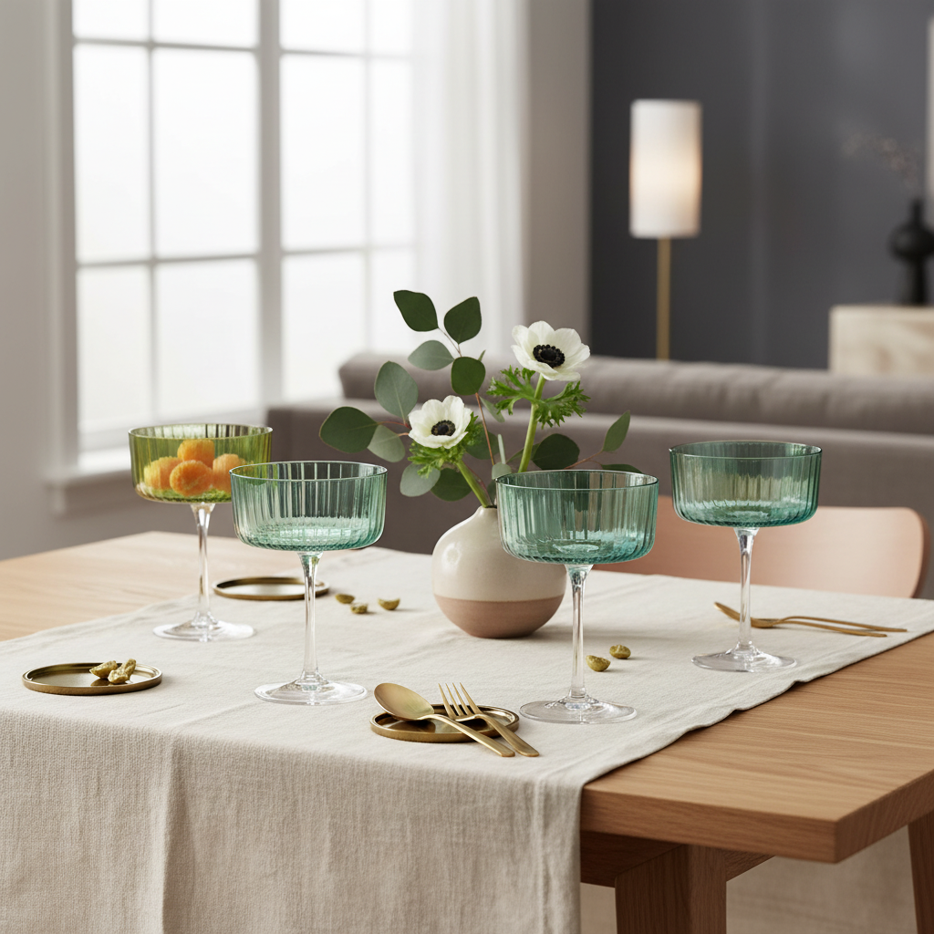 LSA Gems Jade Cocktail Coupe Set/4