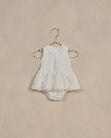 Noralee Baby Girl Georgia Romper  NL065BAIL  White