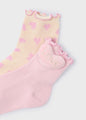 Mayoral Girls Socks Set of 2   10054-51   Nude