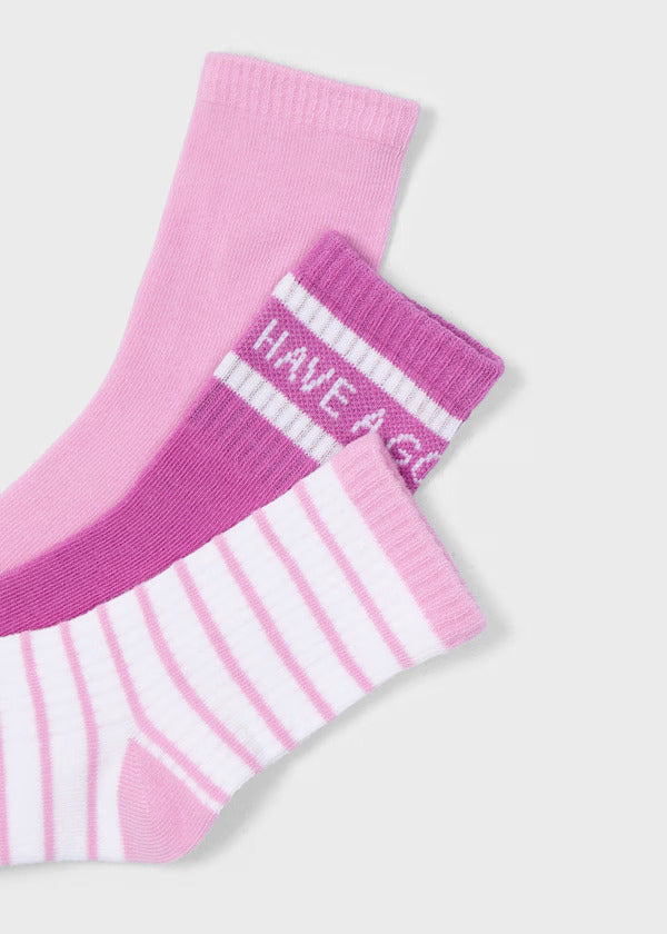 Mayoral Girls Sock Set   10914-60   Malva
