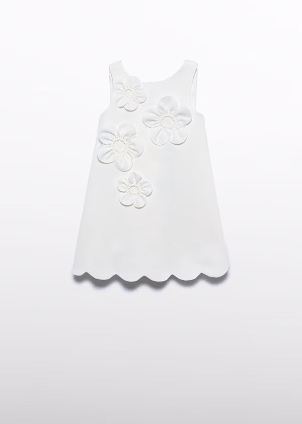 Abel & Lula Girls Crepe Dress With Flower Detail    5055-3    Nata