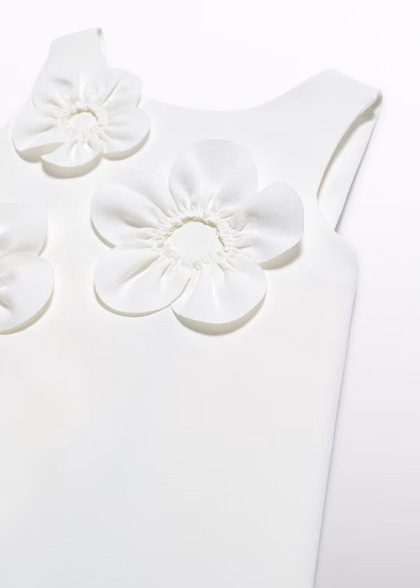 Abel & Lula Girls Crepe Dress With Flower Detail    5055-3    Nata