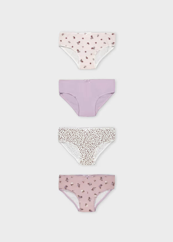 Mayoral Girls Briefs Set (4)   10274-20   Malva