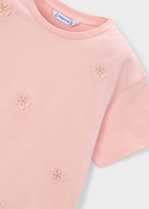 Mayoral Girls Short Sleeve Tee   3013-12   Blossom