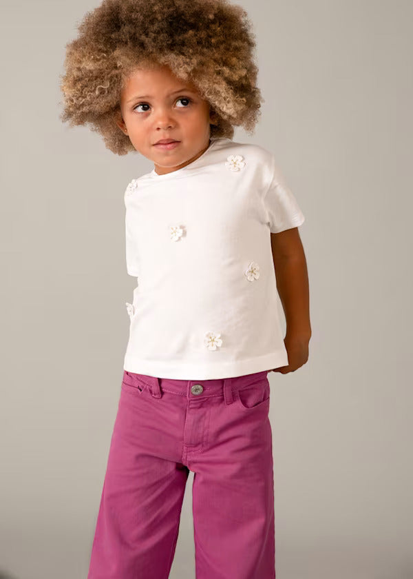 Mayoral Girls Short Sleeve Tee   3013-10   Blanco