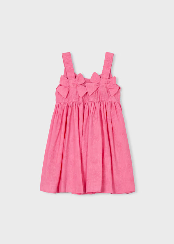 Mayoral Girls Jacquard Dress Floral Design   3925-10   Geranio