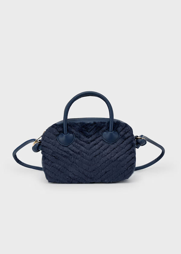 Mayoral Girls Faux Fur Handbag   10084-55   Marino