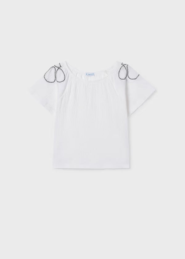 Mayoral Girls Peasant Tee   6006-90   Crudo