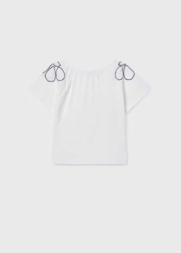 Mayoral Girls Peasant Tee   6006-90   Crudo