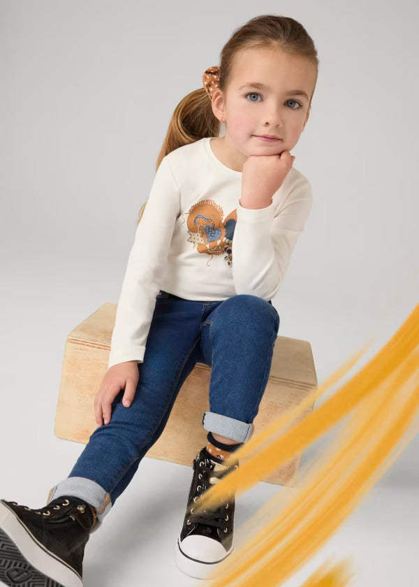 Mayoral Girls Basic Denim  577-65  Oscuro *