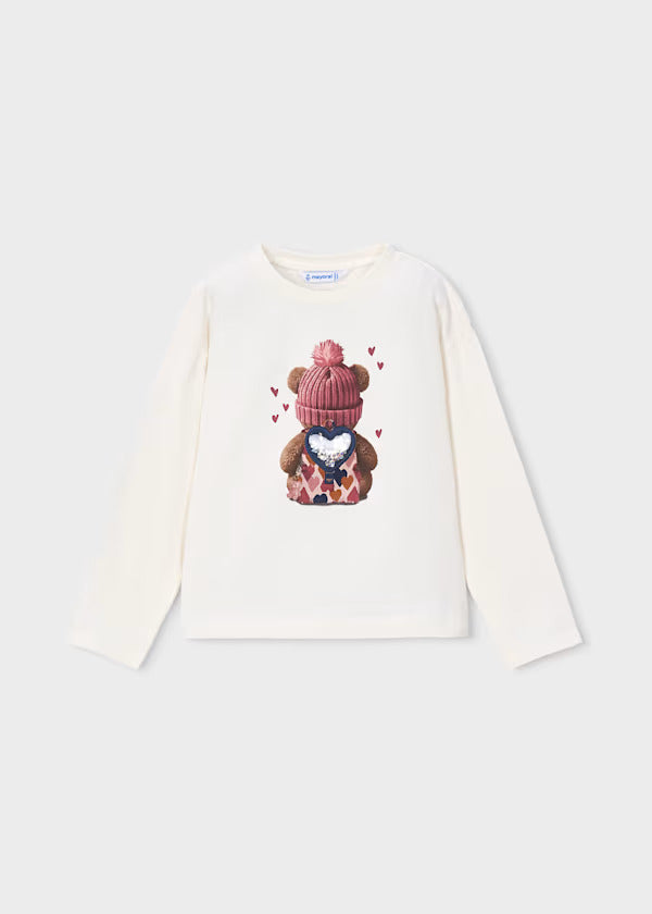 Mayoral Girls Long Sleeve Tee    4027-17   Crudo