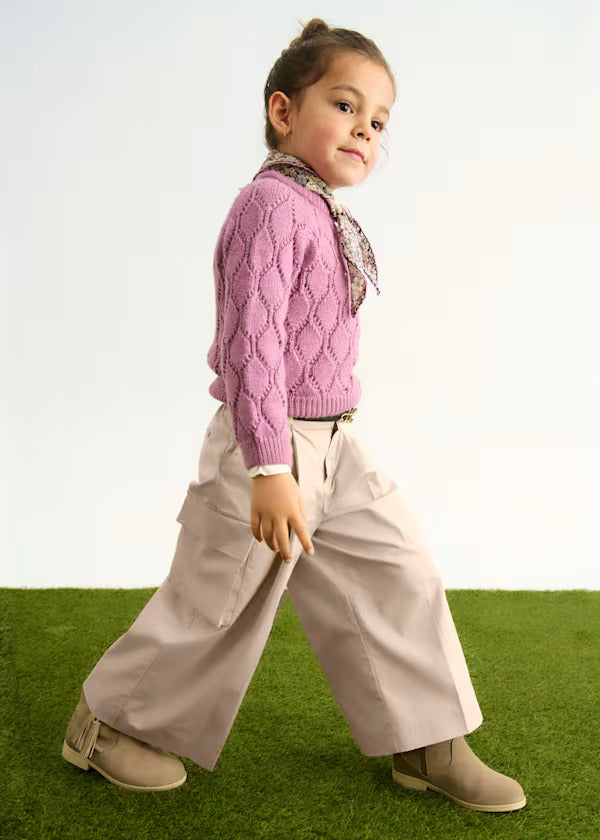 Abel & Lula Girls Cargo Style Culotte With Belt   5725-1  Mazapan