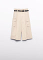 Abel & Lula Girls Cargo Style Culotte With Belt   5725-1  Mazapan