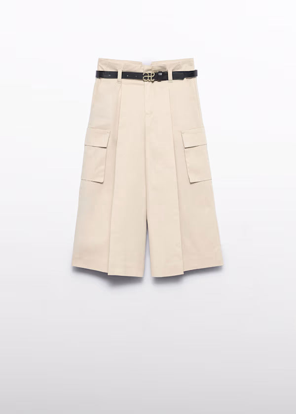 Abel & Lula Girls Cargo Style Culotte With Belt   5725-1  Mazapan