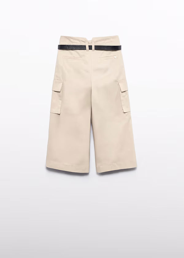 Abel & Lula Girls Cargo Style Culotte With Belt   5725-1  Mazapan