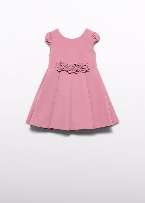 Abel & Lula Girls Dress With Floral Detail   5031-60    Orquidea