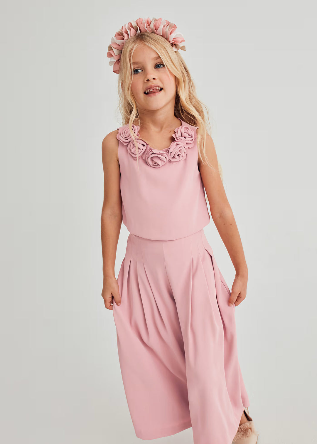 Abel & Lula Girls 2 Pce. Pant Set   5233-58   Rosa