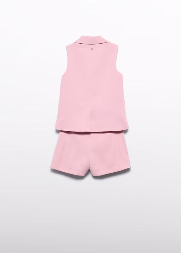 Abel & Lula Girls 2 Pce. Vest & Short Set    5287-40   Rosa