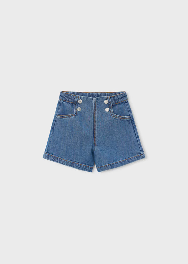 Mayoral Girls Denim Bermudas   3224-56   Oscuro