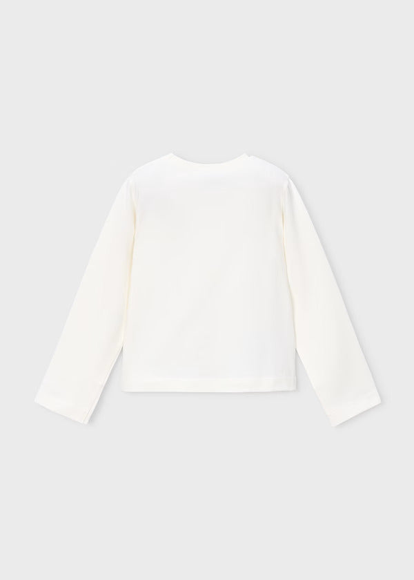 Mayoral Girls Long Sleeve Tee   4034-26   Crd-Cuarzo
