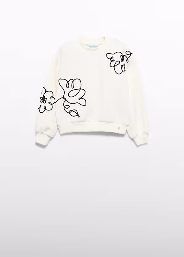 Abel & Lula Girls Cream Sweater    5822-3   Crema