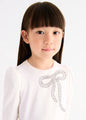 Abel & Lula Girls Long Sleeve Tee   5608-3   Crema