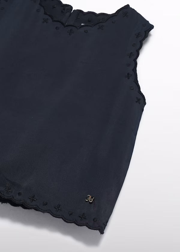 Abel & Lula Girls Fancy Tank    5177-93    Black