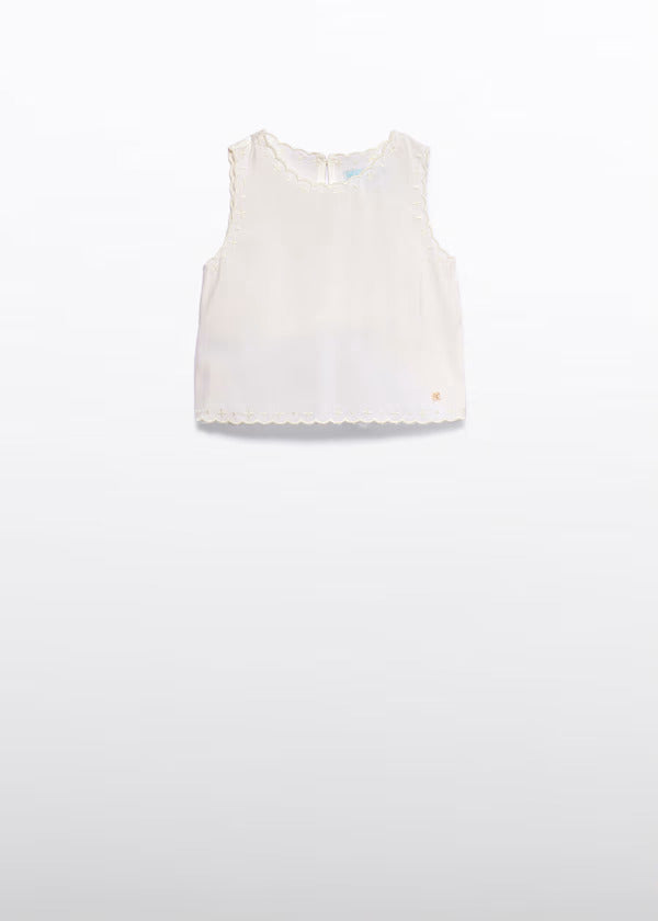 Abel & Lula Girls Fancy Tank    5177-94    Crema
