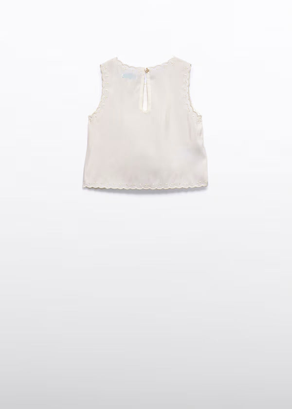 Abel & Lula Girls Fancy Tank    5177-94    Crema