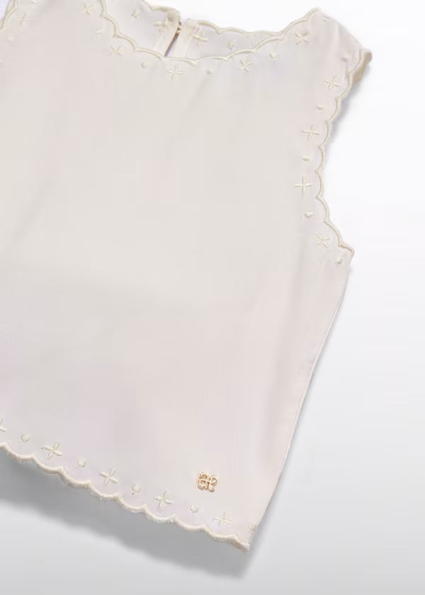 Abel & Lula Girls Fancy Tank    5177-94    Crema
