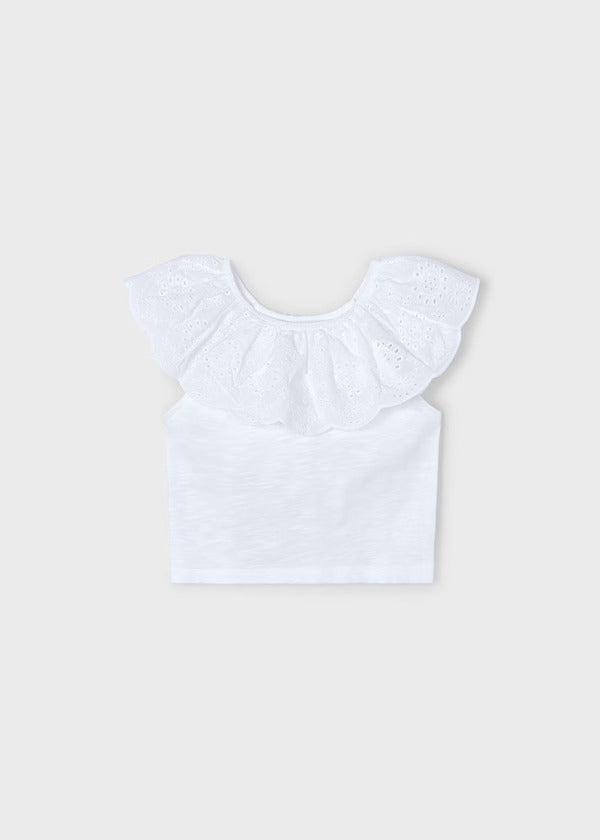 Mayoral Girls Sleeveless Tee   3012-17   Blanco