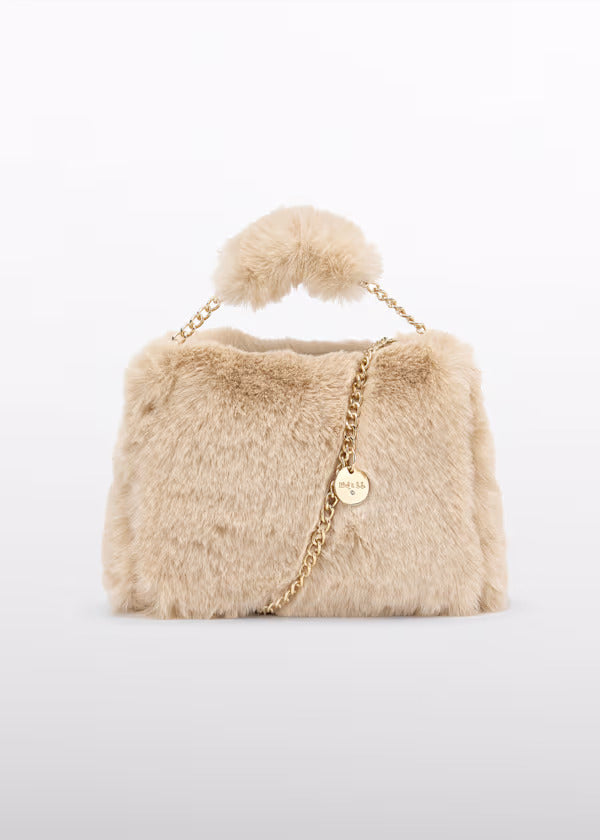 Abel & Lula Girls Faux Fur Handbag   5980-11   Almendra