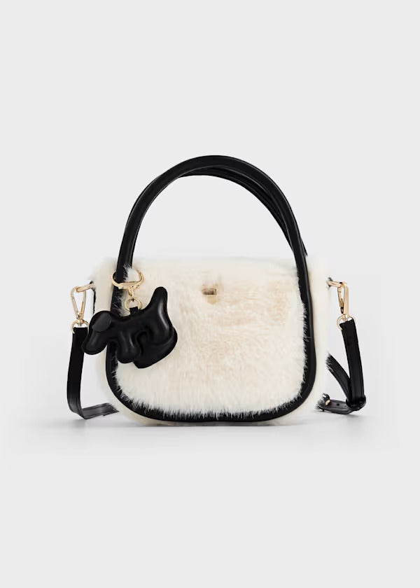 Mayoral Girls Faux Fur Purse   10320-17   Soja-Negro