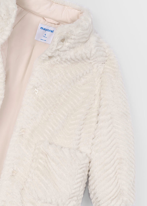 Mayoral Girls Faux Fur Coat   4441-54  Arena **